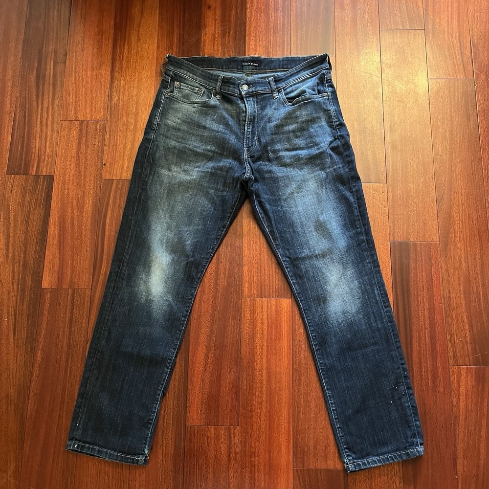 Lucky Brand Jeans Mens 36x30 Blue 410‎ Athletic Slim Denim Dark Wash Fits 38x30